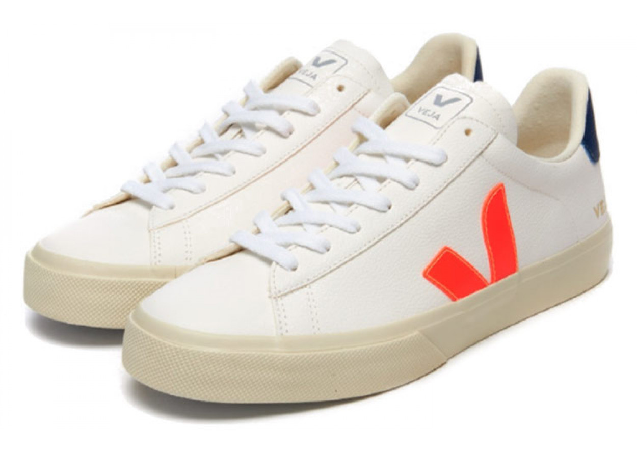 VEJA Campo Chromefree 'White Orange Fluo'