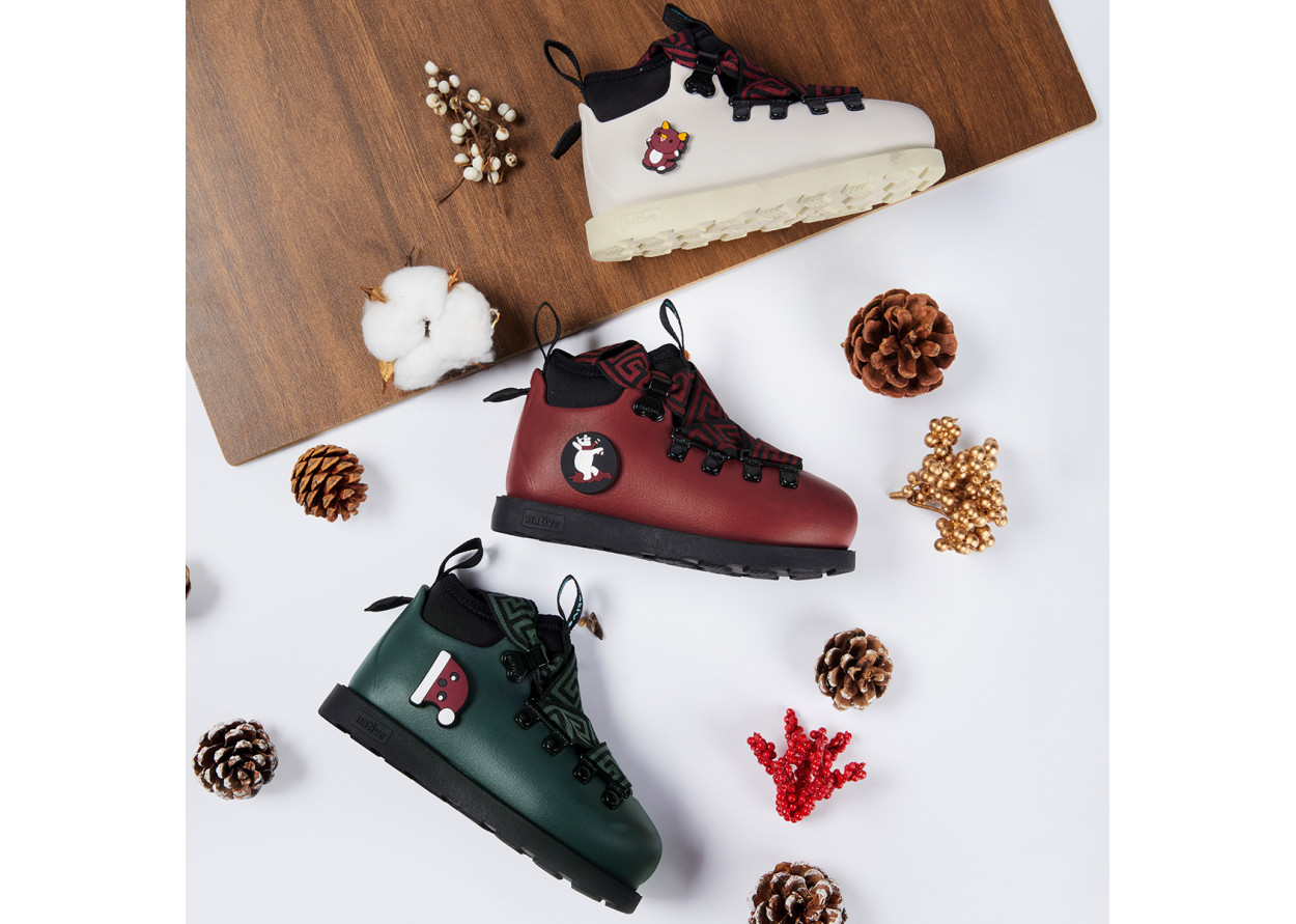 Native Shoes Fitzsimmons 3.0 New Year Collection Water-Resistant European Boot Low Shaft Kids' Boots Dark Green Kids'