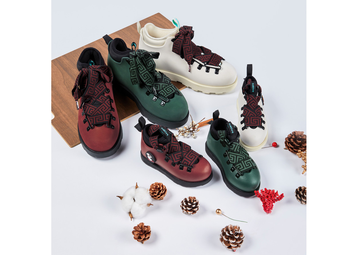 Native Shoes Fitzsimmons 3.0 New Year Collection Water-Resistant European Boot Low Shaft Kids' Boots Dark Green Kids'