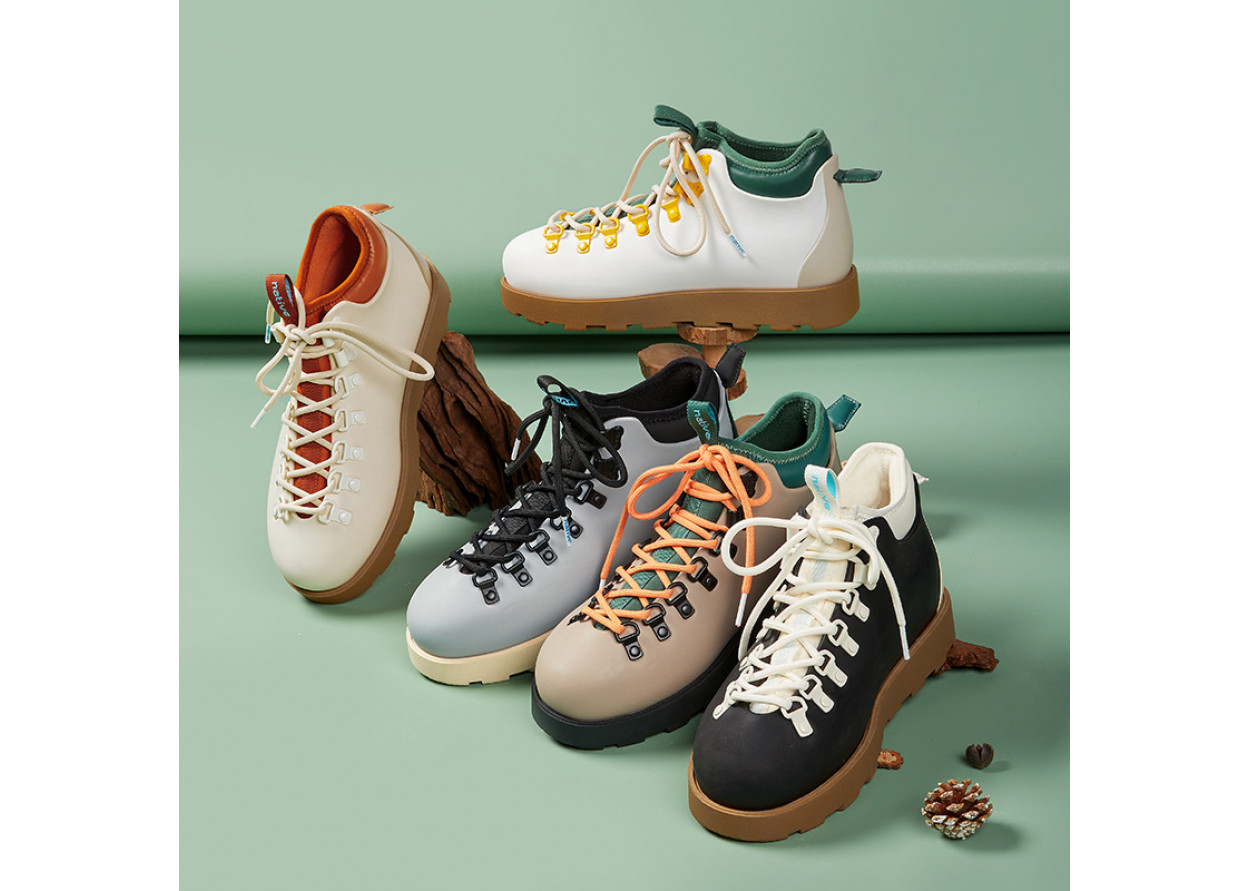 Native Shoes Fitzsimmons 3.0 Urban Adventure Collection Puffy Shoes Euro Boot Short Martin Boot Unisex Black