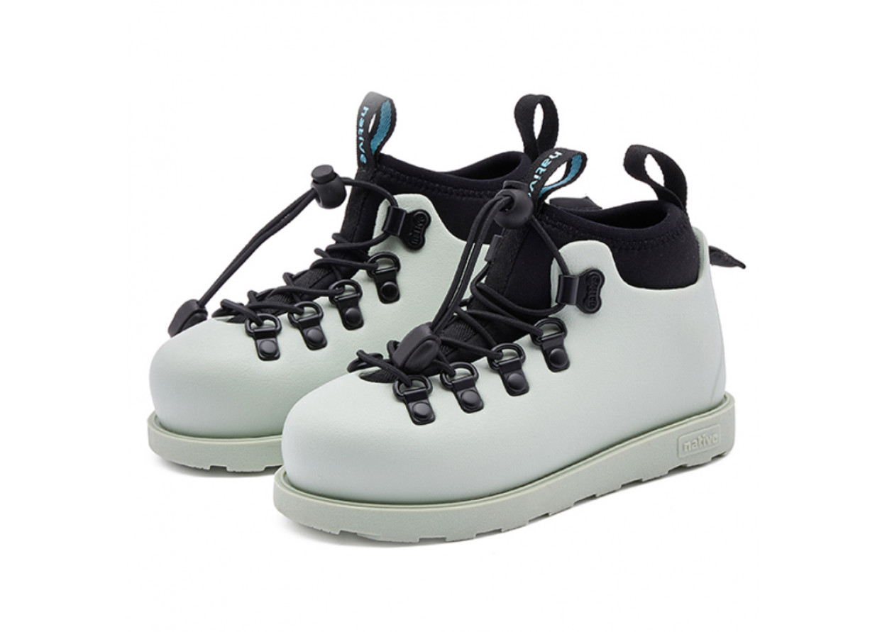 Native Shoes Fitzsimmons 3.0 Seaweed Collection Low Shaft Martin Boot Gray Green Kids'