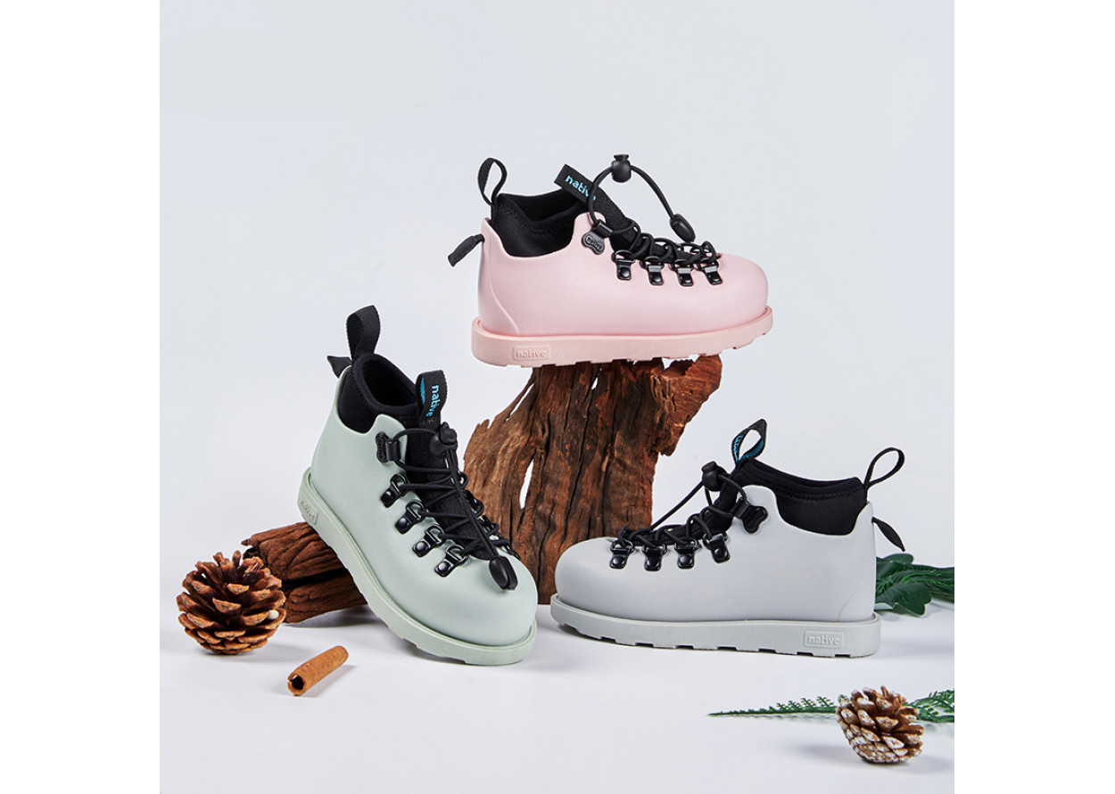 Native Shoes Fitzsimmons 3.0 Seaweed Collection Low Shaft Martin Boot Gray Green Kids'