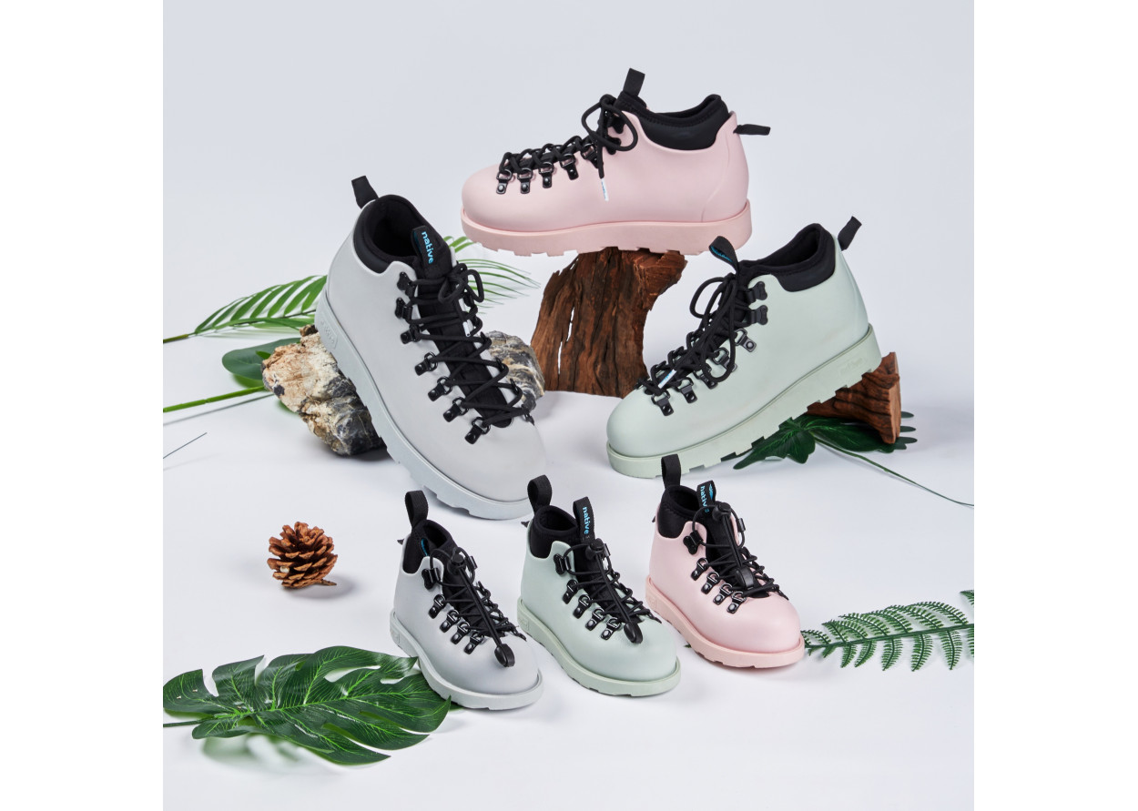 Native Shoes Fitzsimmons 3.0 Seaweed Collection Low Shaft Martin Boot Gray Green Kids'