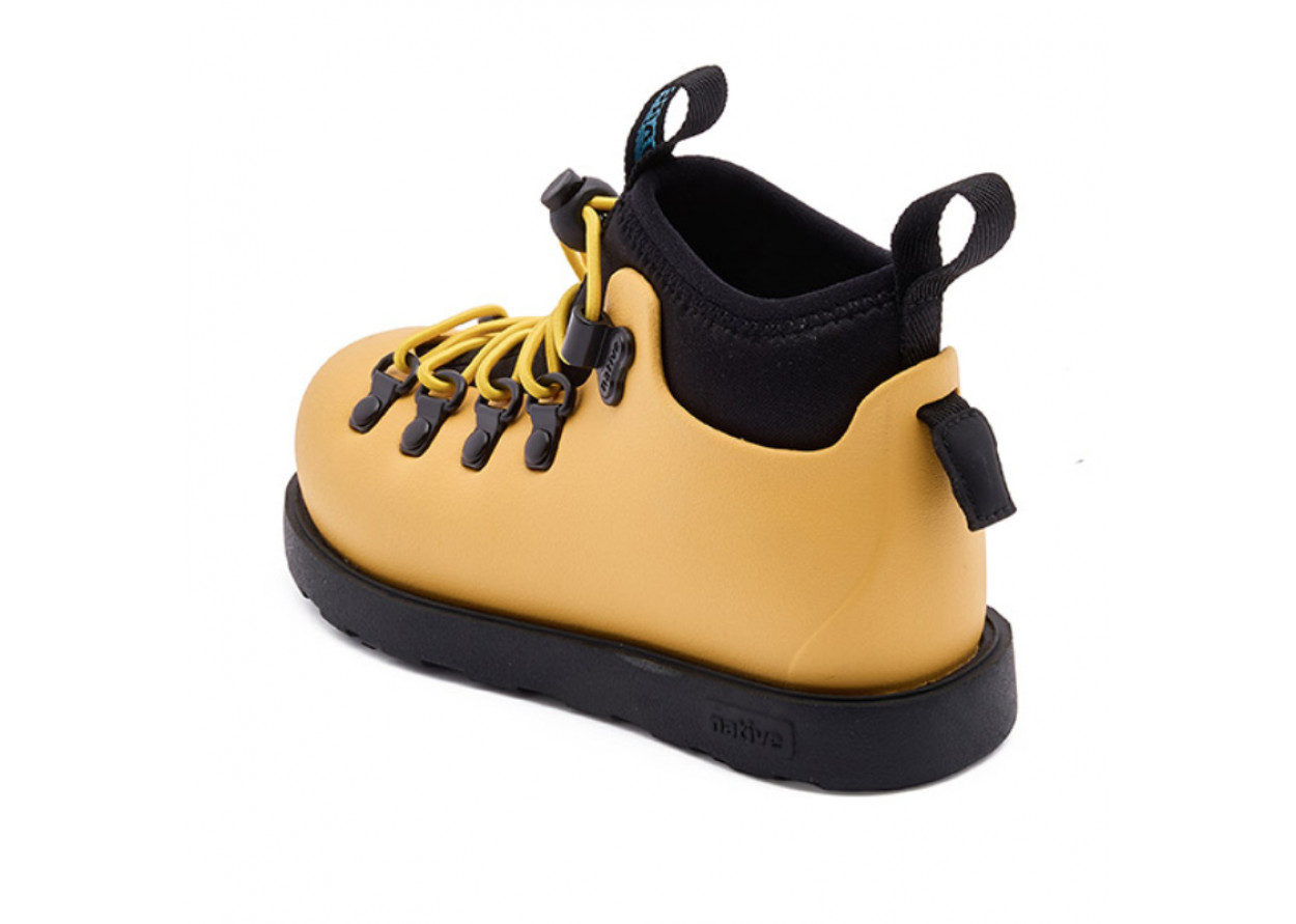 Native Shoes Fitzsimmons 3.0 Upgraded Water-Resistant Slip-Resistant Low Shaft Kids' Boots Yellow Black Kids'