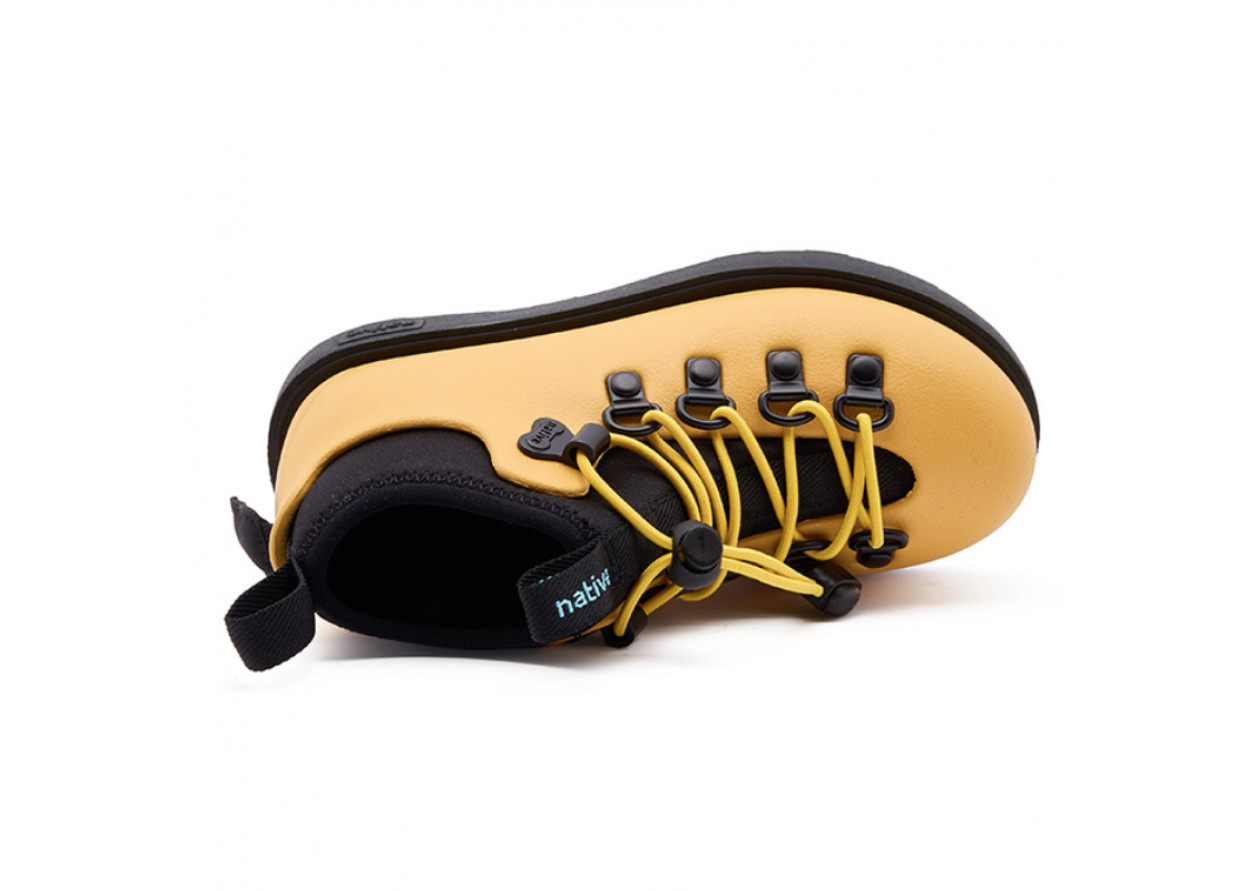 Native Shoes Fitzsimmons 3.0 Upgraded Water-Resistant Slip-Resistant Low Shaft Kids' Boots Yellow Black Kids'