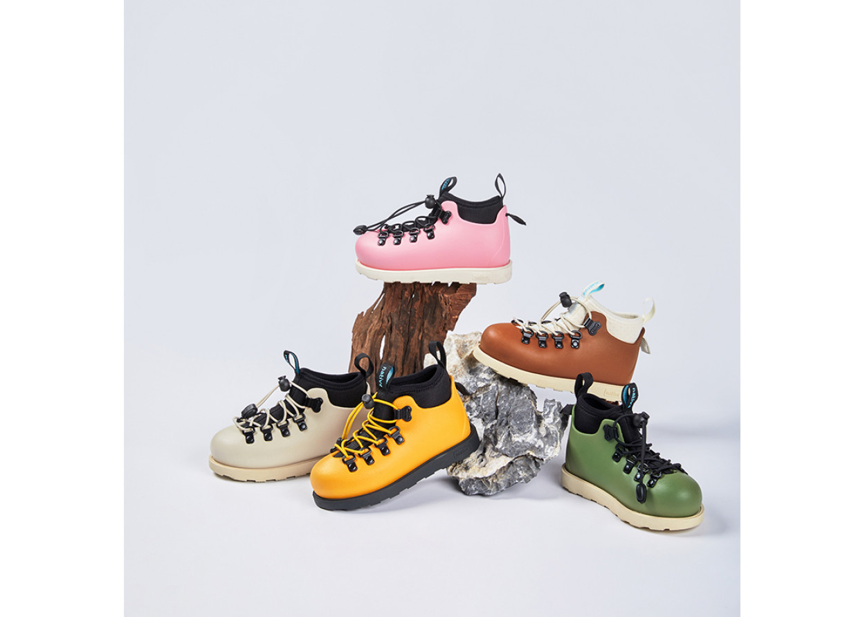 Native Shoes Fitzsimmons 3.0 Upgraded Water-Resistant Slip-Resistant Low Shaft Kids' Boots Yellow Black Kids'