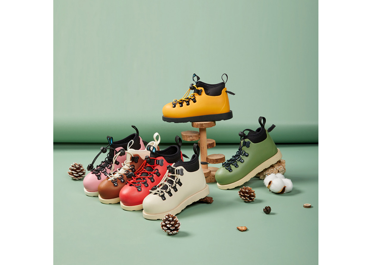 Native Shoes Fitzsimmons 3.0 Upgraded Water-Resistant Slip-Resistant Low Shaft Kids' Boots Yellow Black Kids'