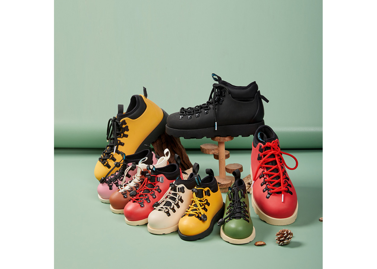 Native Shoes Fitzsimmons 3.0 Upgraded Water-Resistant Slip-Resistant Low Shaft Kids' Boots Yellow Black Kids'