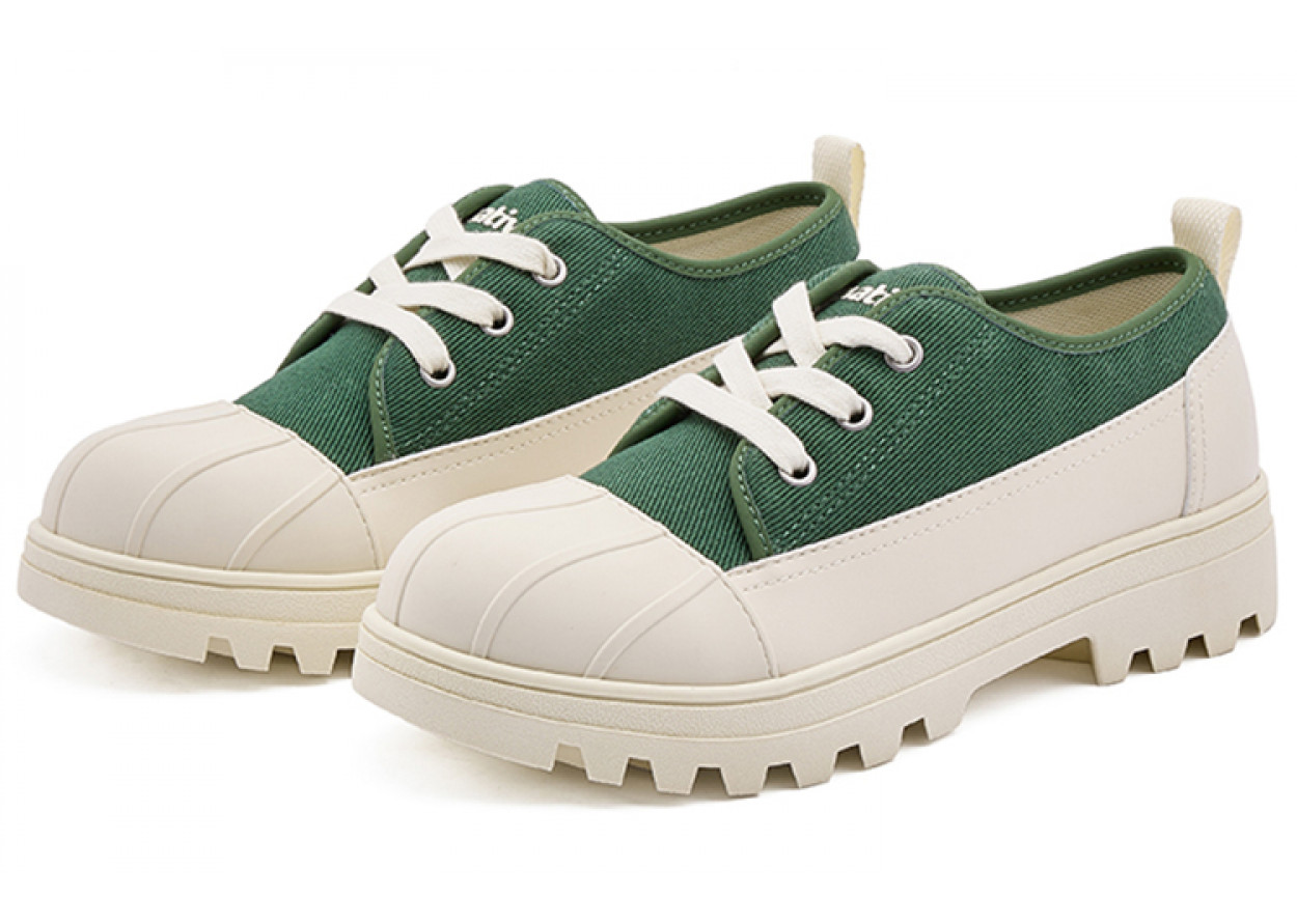 Native Shoes Canvas Shoes Unisex Low-Top Forest Green | Beige