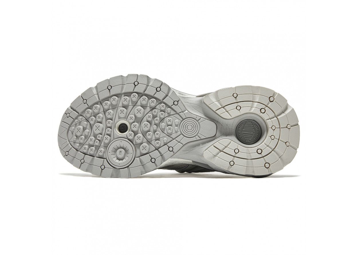 Palladium Anti-Slip Wear-Resistant Low-Top Chunky Sneakers Unisex Ecru Silver Gray