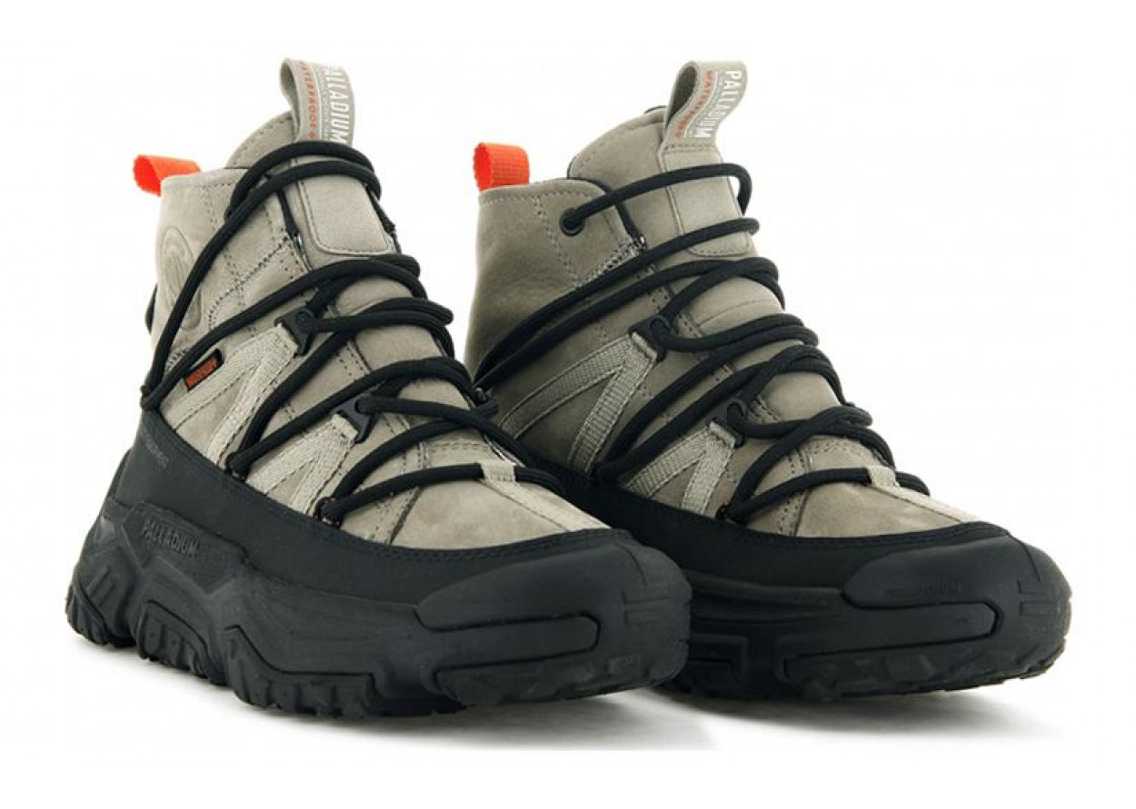 Palladium Off-grid CRS NBK WP+ Warm Wear-Resistant Cushioned Water-Resistant Crew Outdoor Boots Unisex Dark Khaki