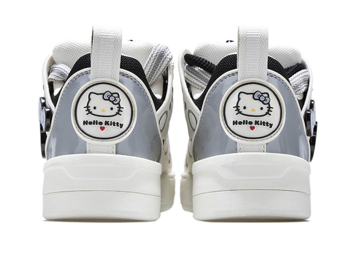Hello Kitty x Palladium Low-Top Skateboard Shoes Women's Black Gray