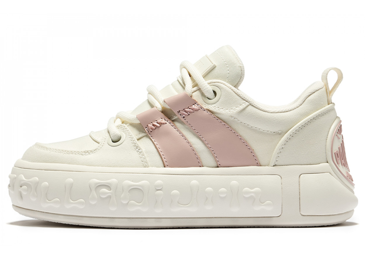 Palladium Balanced Wear-Resistant Low-Top Skateboard Shoes Women's Pink White