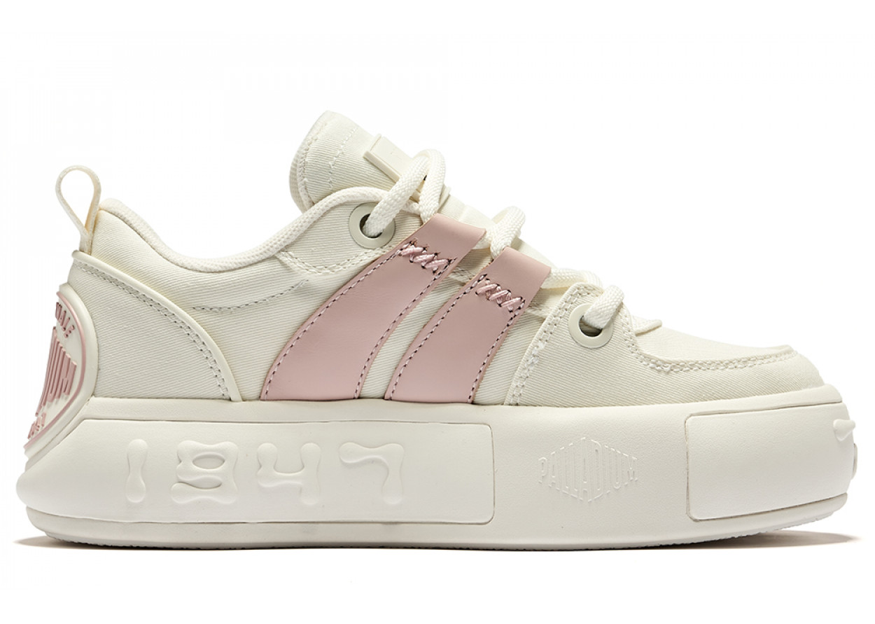 Palladium Balanced Wear-Resistant Low-Top Skateboard Shoes Women's Pink White