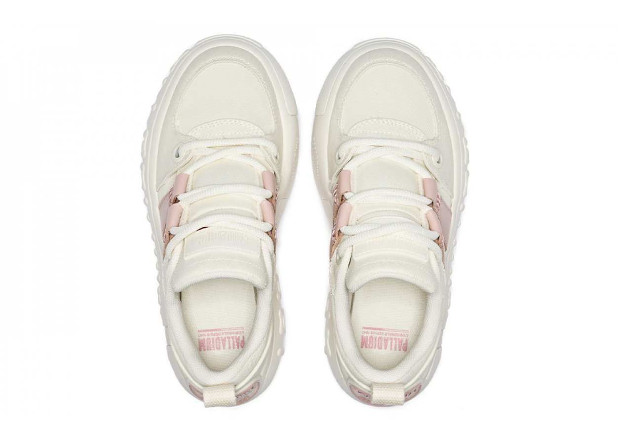 Palladium Balanced Wear-Resistant Low-Top Skateboard Shoes Women's Pink White