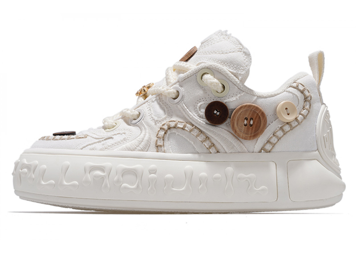 Palladium Anti-Slip And Wear-Resistant Height Increasing Low-Top Sports Casual Shoes Unisex Ecru