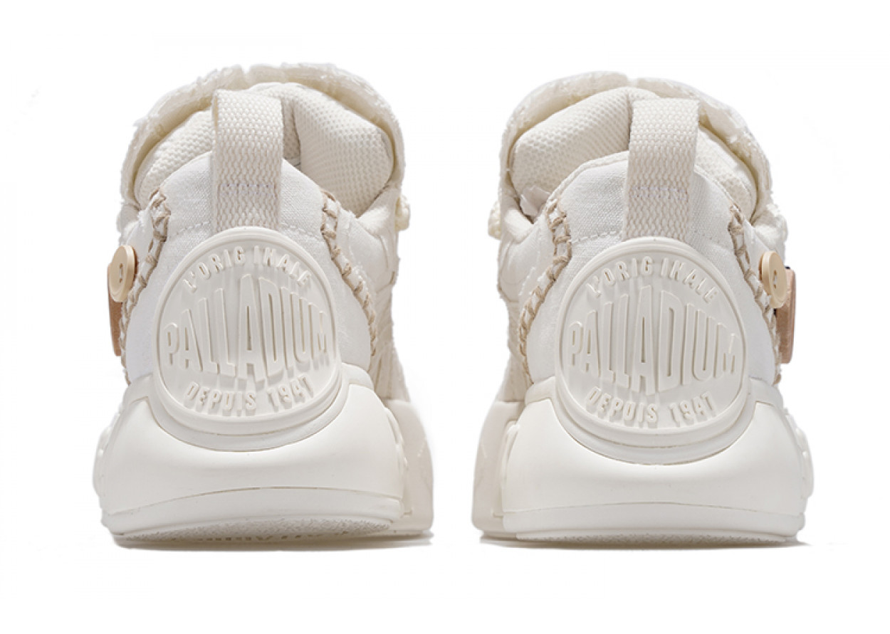 Palladium Anti-Slip And Wear-Resistant Height Increasing Low-Top Sports Casual Shoes Unisex Ecru