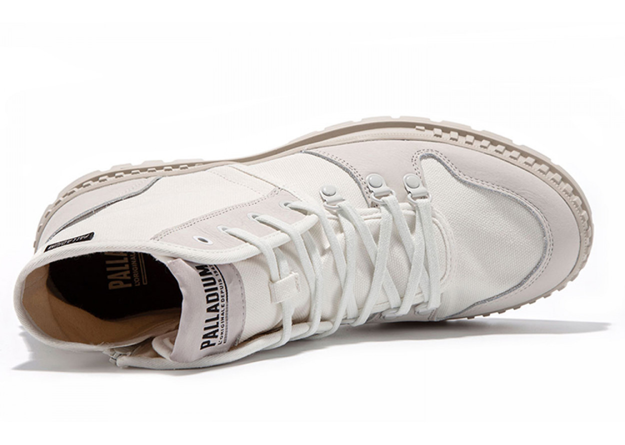 Palladium Canvas Shoes Unisex High-Top Star White