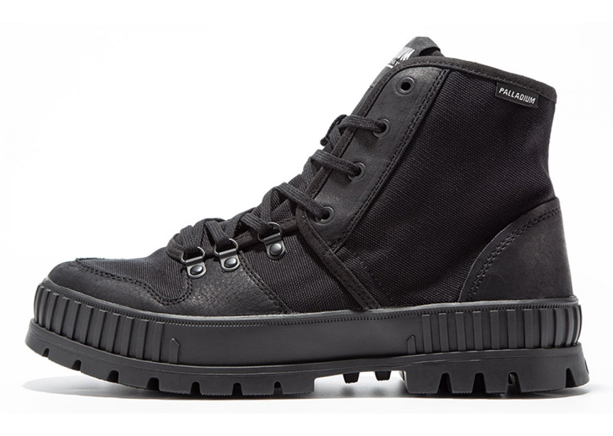 Palladium Canvas Shoes Unisex High-Top Black