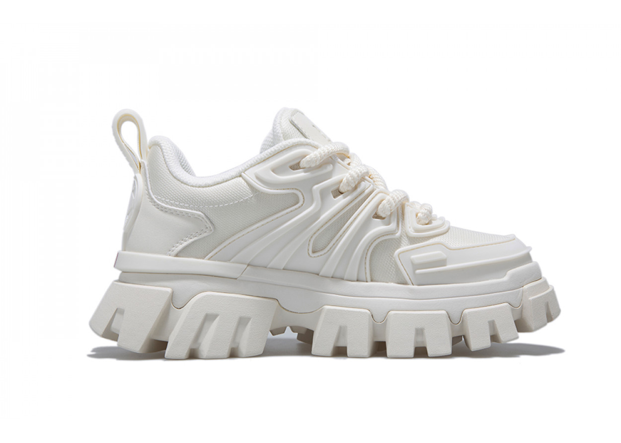 Palladium Anti-Slip Wear-Resistant Breathable Lightweight Low-Top Chunky Sneakers Women's White