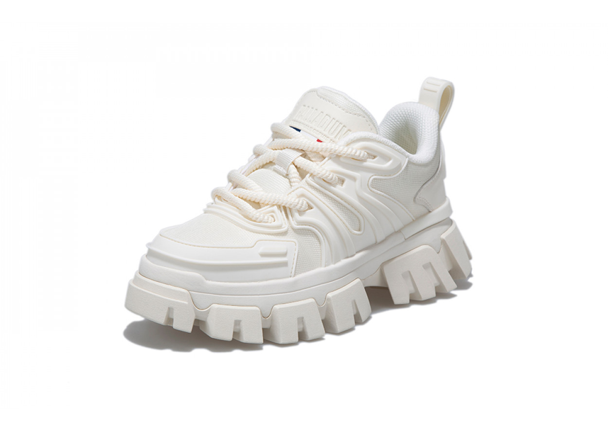 Palladium Anti-Slip Wear-Resistant Breathable Lightweight Low-Top Chunky Sneakers Women's White
