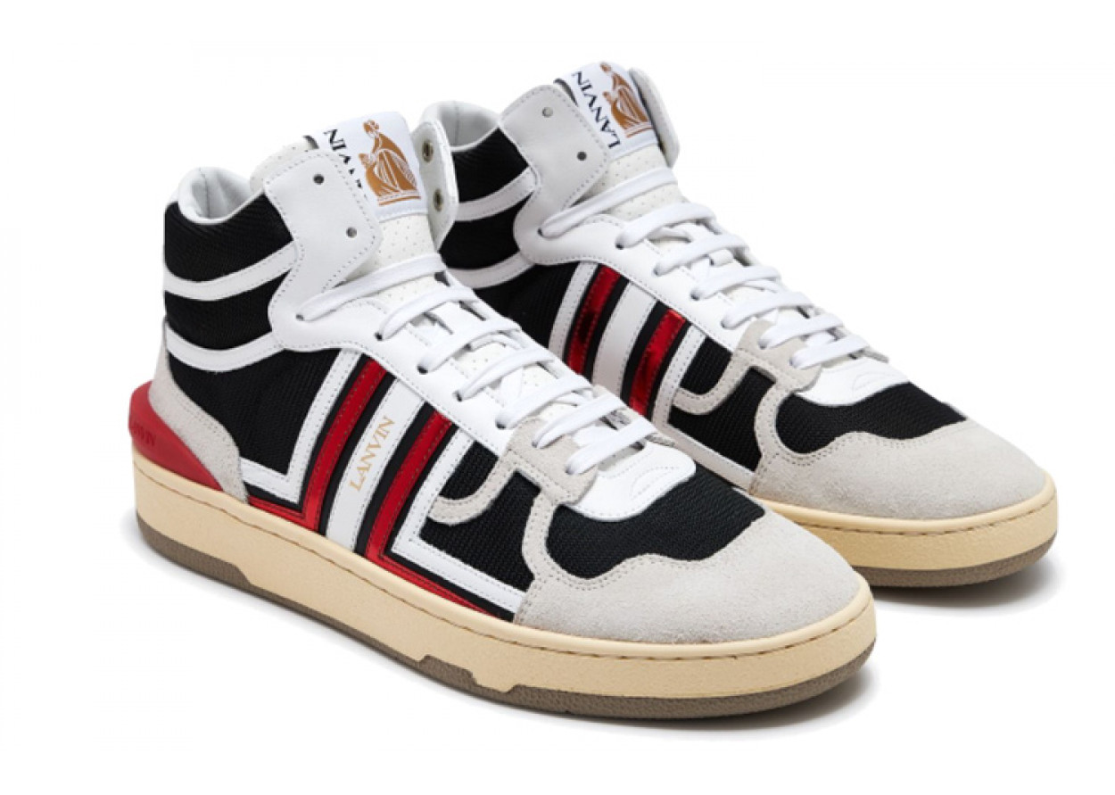 Lanvin Clay High Top Stylish Skateboarding Shoes Men's White