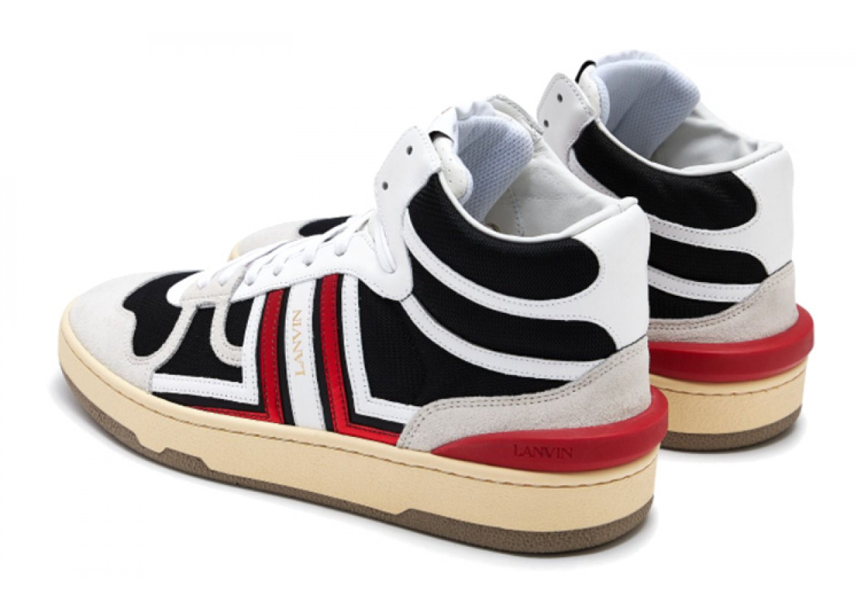 Lanvin Clay High Top Stylish Skateboarding Shoes Men's White
