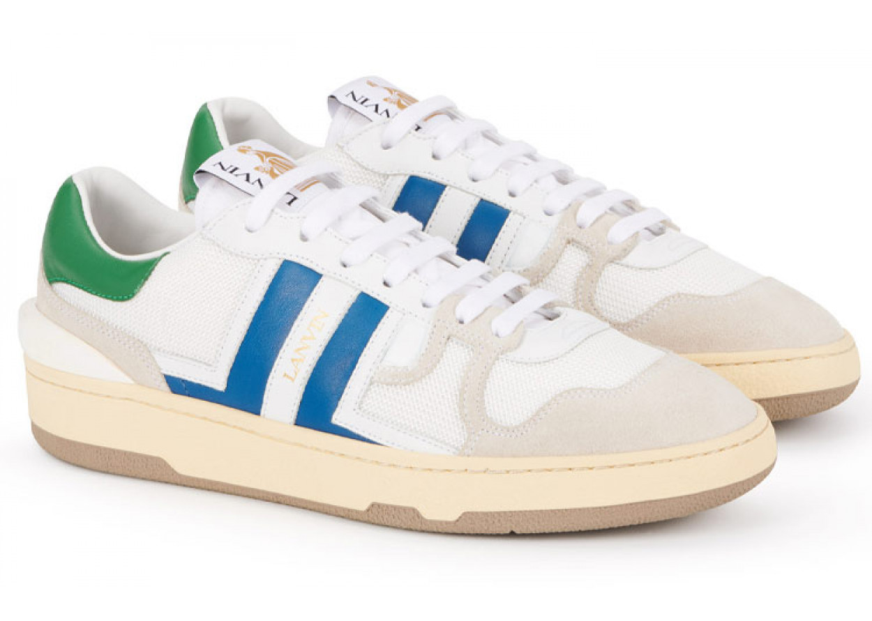 Lanvin Clay Low Top Sports Lifestyle Casual Shoes Men's White Blue