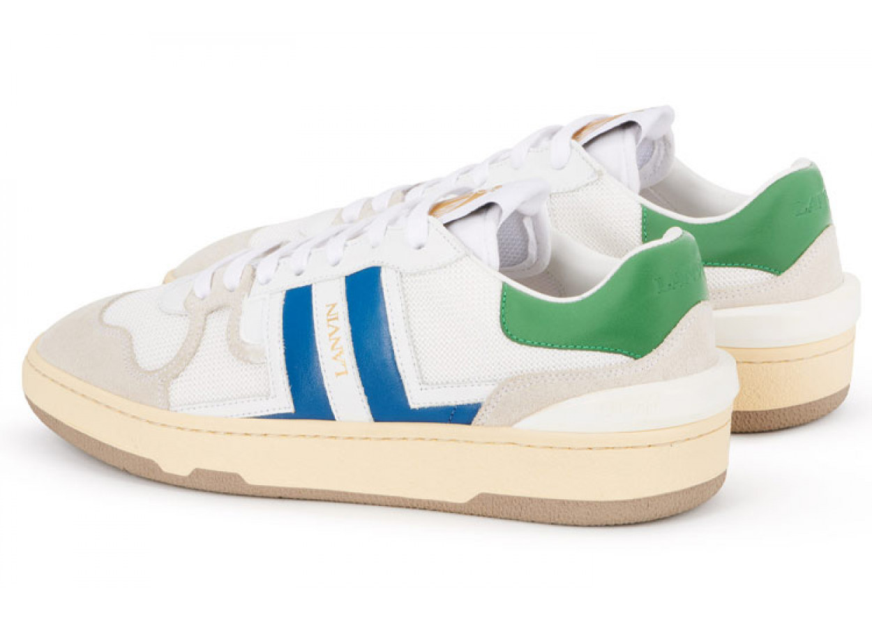 Lanvin Clay Low Top Sports Lifestyle Casual Shoes Men's White Blue