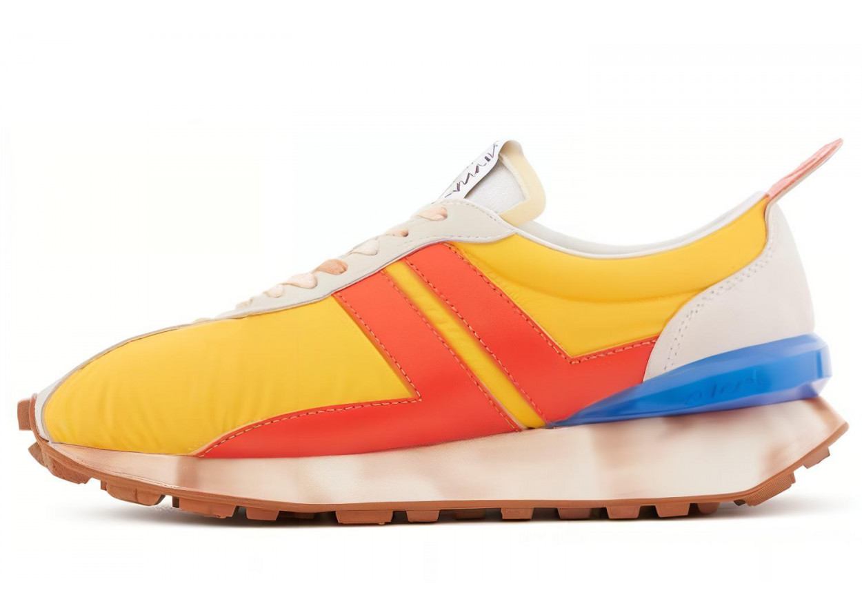 Lanvin Bumpr Cushioning Wear-Resistant Low-Top Casual Shoes Men's Yellow Orange White