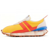 Lanvin Bumpr Cushioning Wear-Resistant Low-Top Casual Shoes Men's Yellow Orange White