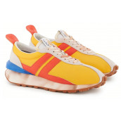 Lanvin Bumpr Cushioning Wear-Resistant Low-Top Casual Shoes Men's Yellow Orange White
