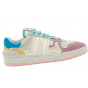 Lanvin Clay Low Top Stylish Skateboarding Shoes Women's White Yellow Valentine's Day Limited Edition