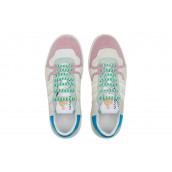 Lanvin Clay Low Top Stylish Skateboarding Shoes Women's White Yellow Valentine's Day Limited Edition