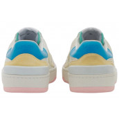 Lanvin Clay Low Top Stylish Skateboarding Shoes Women's White Yellow Valentine's Day Limited Edition