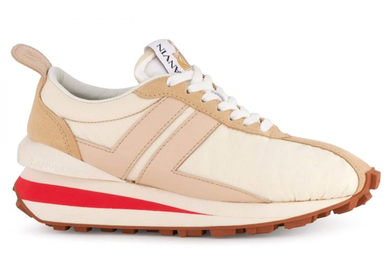Lanvin Bumpr Anti Slip Wear Resistant Low Top Casual Shoes Women's Beige