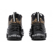 Burberry Arthur Monogram Print Black Bridle Brown