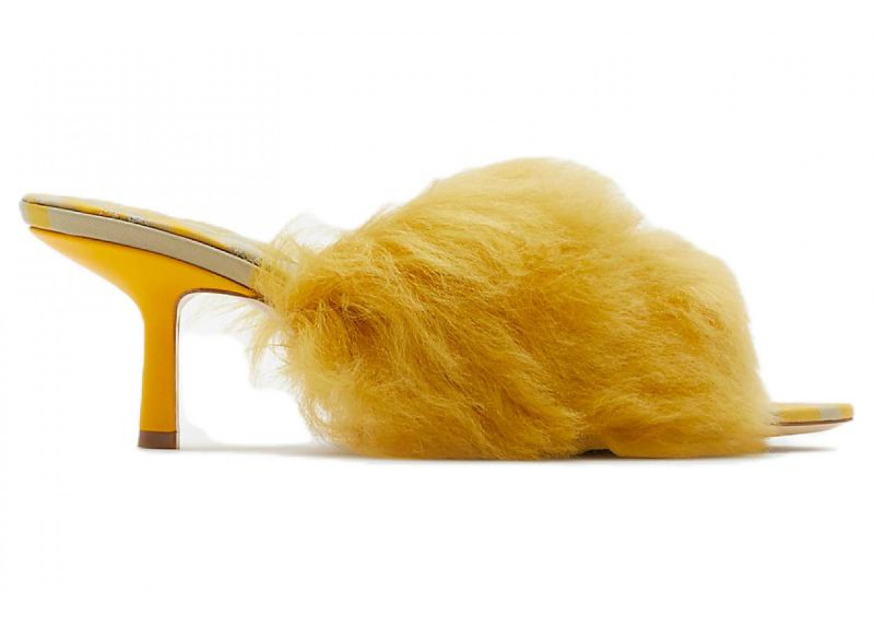 Burberry 60mm Shearling Open-toe Sandals