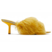 Burberry 60mm Shearling Open-toe Sandals