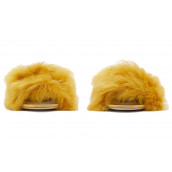 Burberry 60mm Shearling Open-toe Sandals