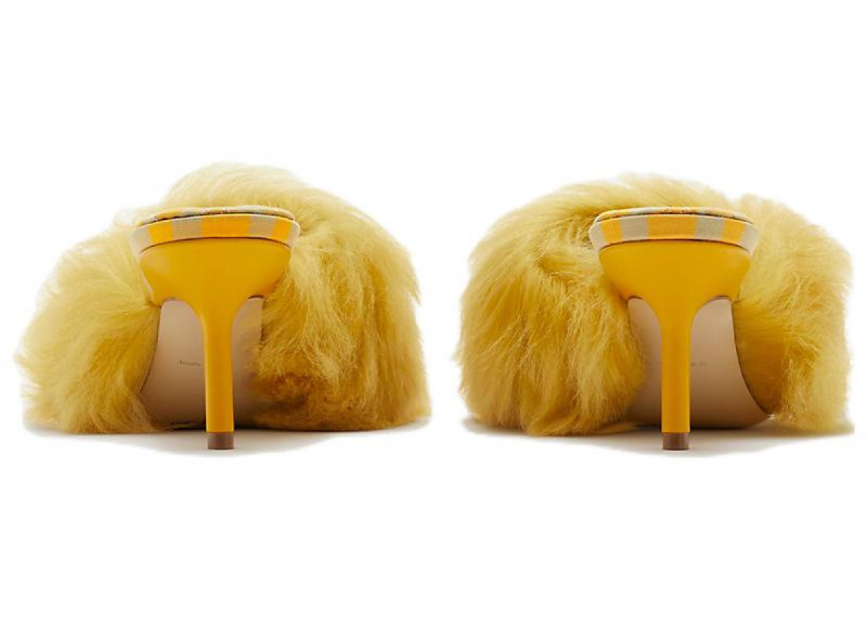 Burberry 60mm Shearling Open-toe Sandals