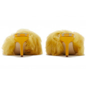 Burberry 60mm Shearling Open-toe Sandals