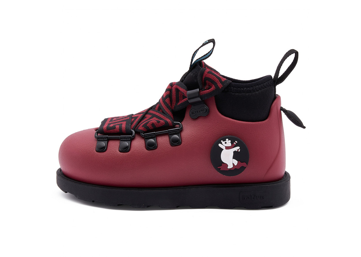 Native Shoes Fitzsimmons 3.0 Christmas New Year Collection Water-Resistant Euro Boot Low Shaft Kids' Boots Red Kids'
