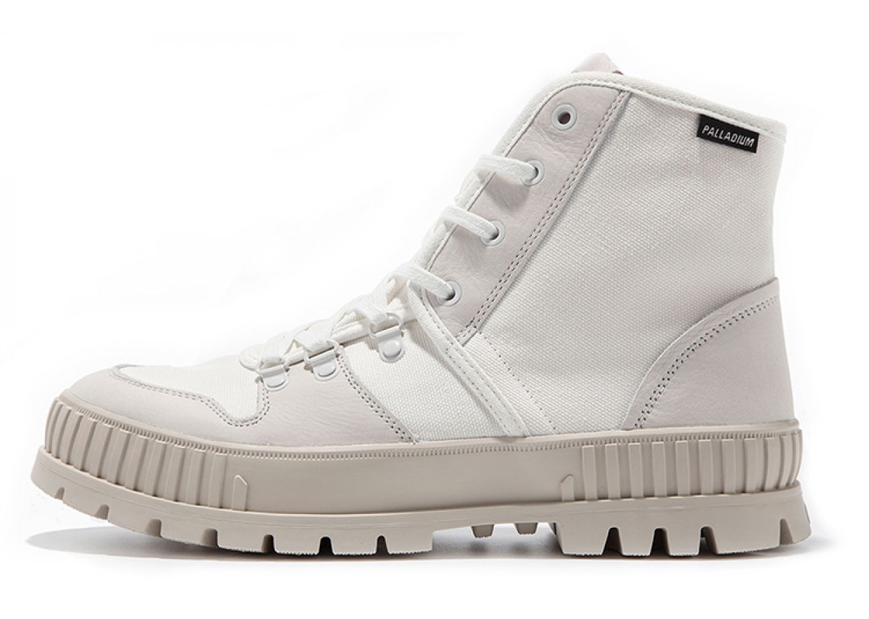 Palladium Canvas Shoes Unisex High-Top Star White