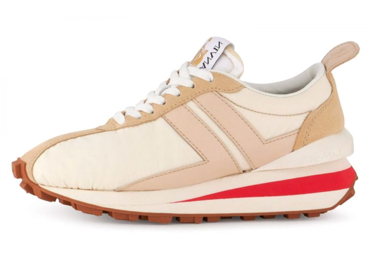 Lanvin Bumpr Anti Slip Wear Resistant Low Top Casual Shoes Women's Beige