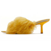 Burberry 60mm Shearling Open-toe Sandals